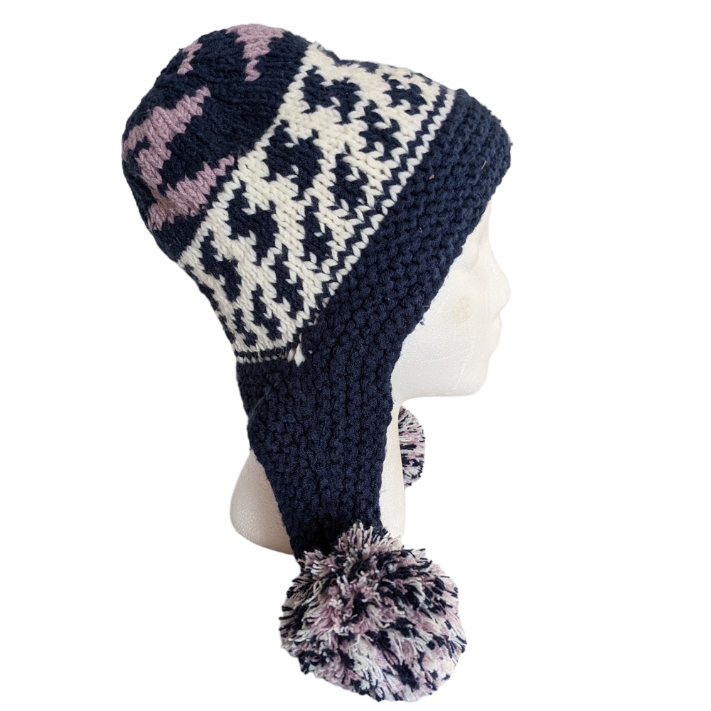 Roxy Knit Hat with Long Earflaps